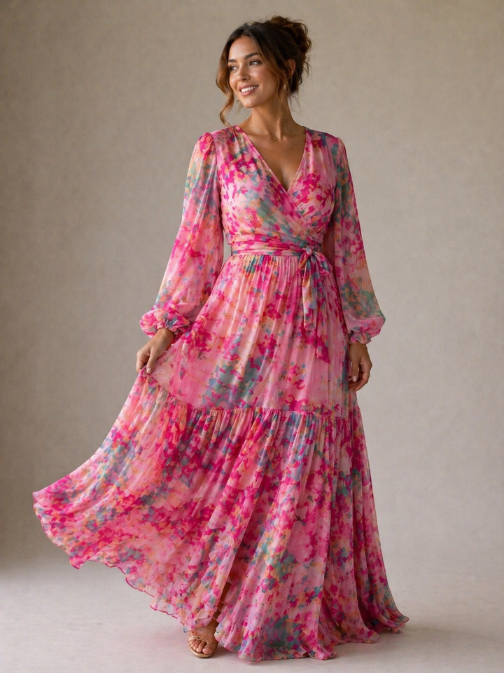 Elspeth | Robe portefeuille florale fluide