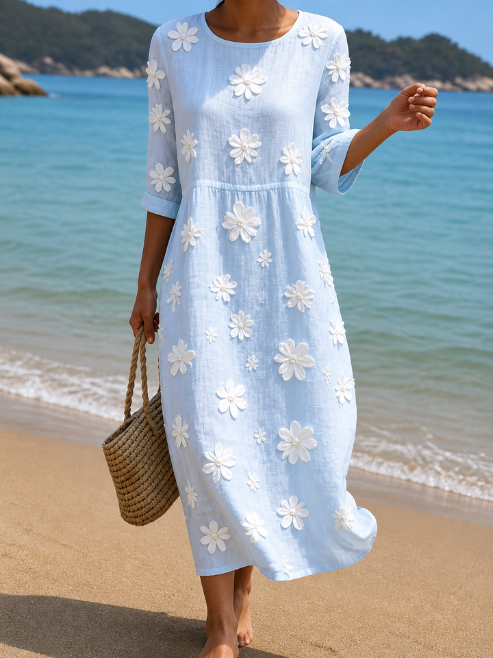 Robe décontractée pour femme avec imprimé floral