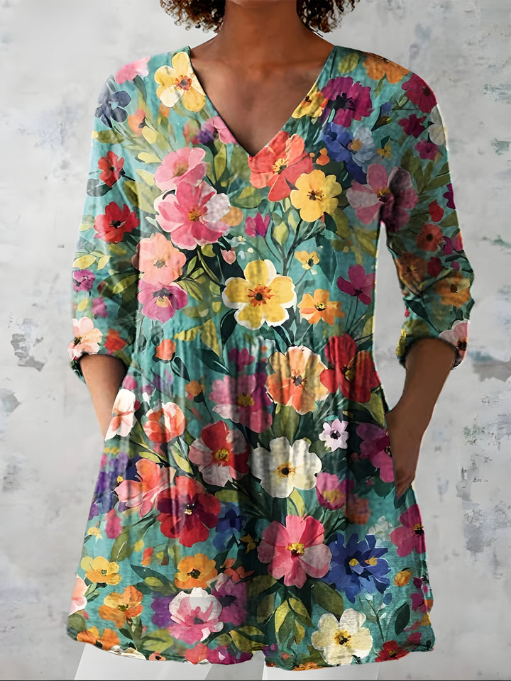 Angel | Blouse Longue avec Décolleté en V