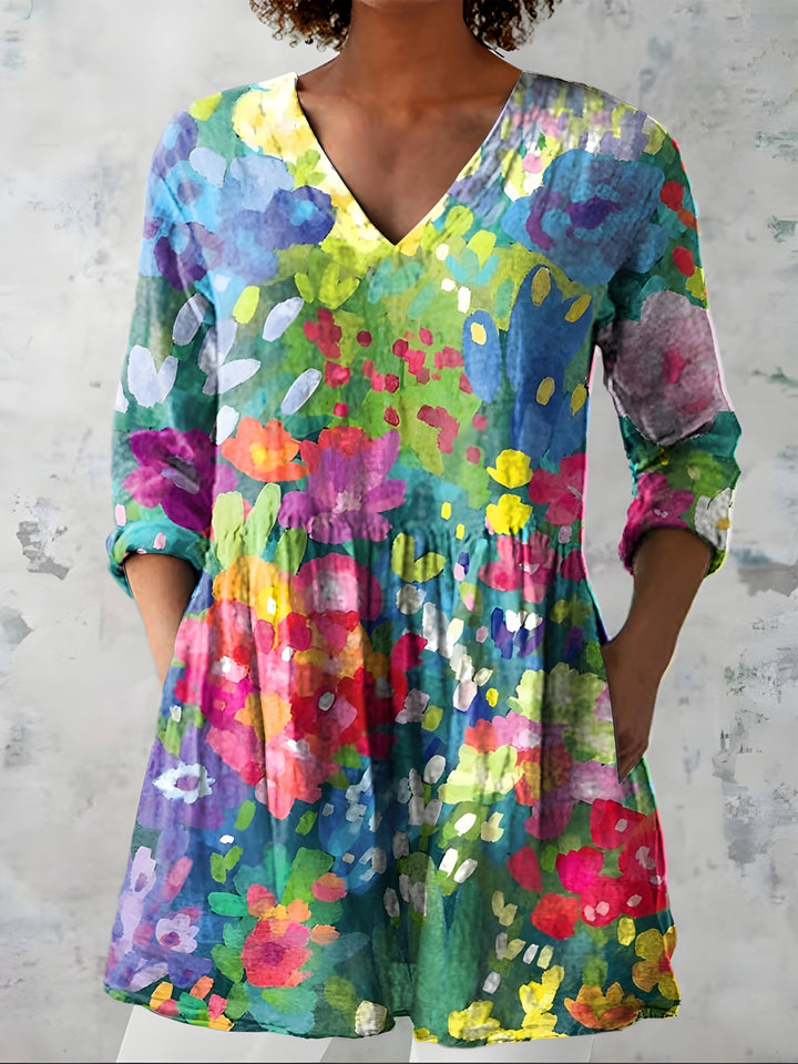 Millie | Blouse Longue avec Décolleté en V