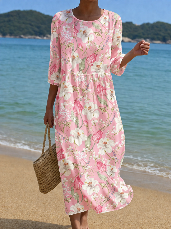 Robe décontractée pour femme avec imprimé floral
