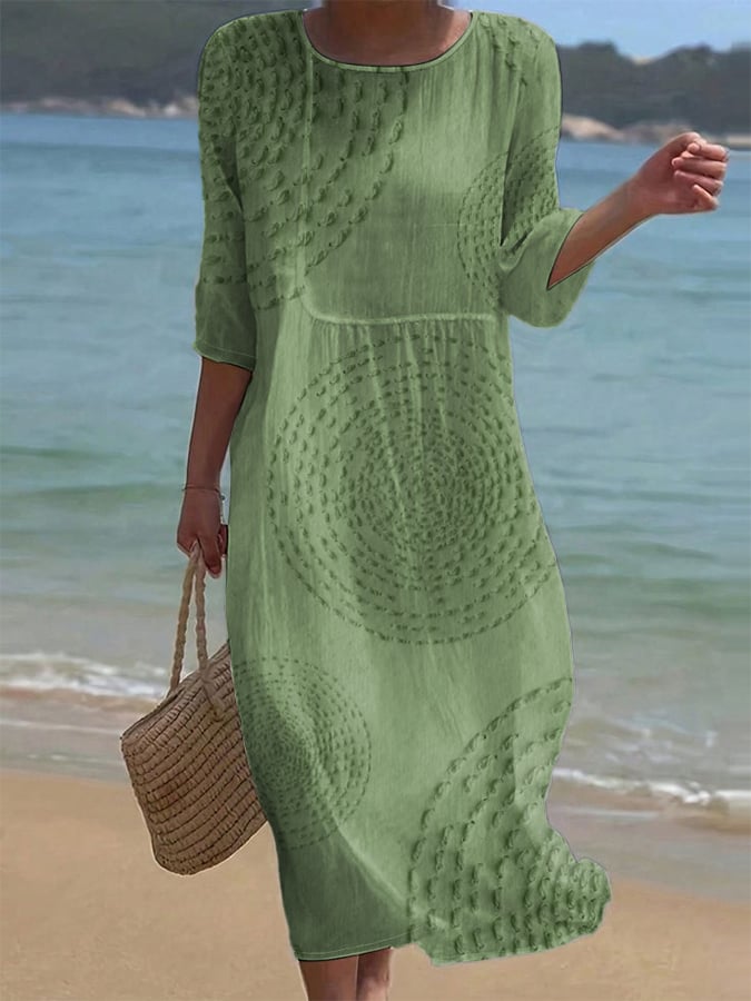 Robe décontractée pour femme brodée