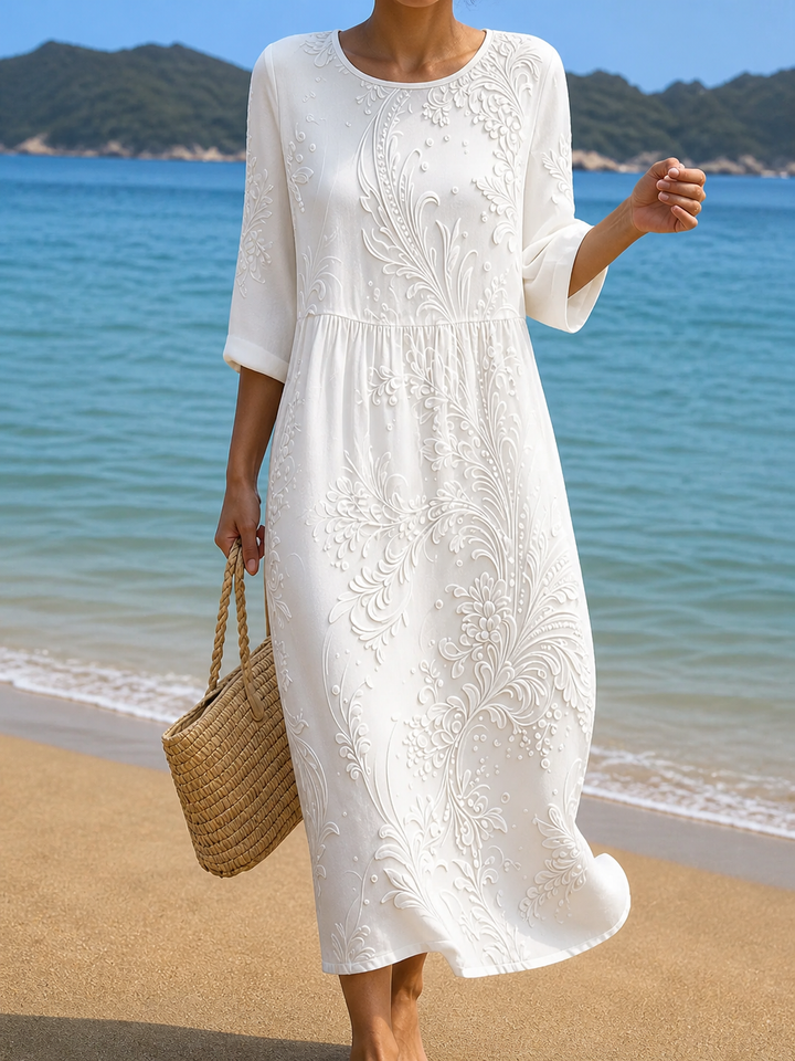 Robe décontractée pour femme avec imprimé floral