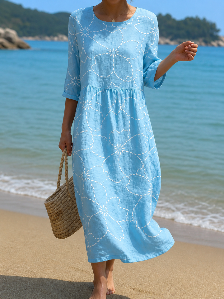 Robe décontractée pour femme avec imprimé floral