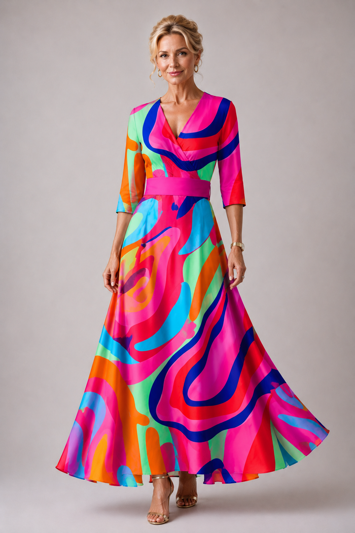 Fleur | Robe Maxi Fluide à Décolleté en V