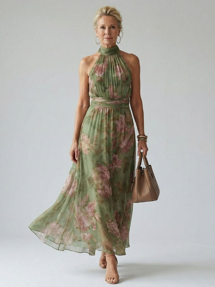 Aurelie | Robe Maxi à Bretelles Rassemblées