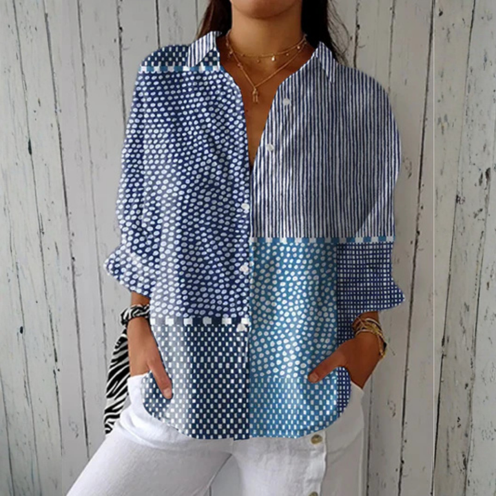 Sophie™ | Blouse Patchwork Océan