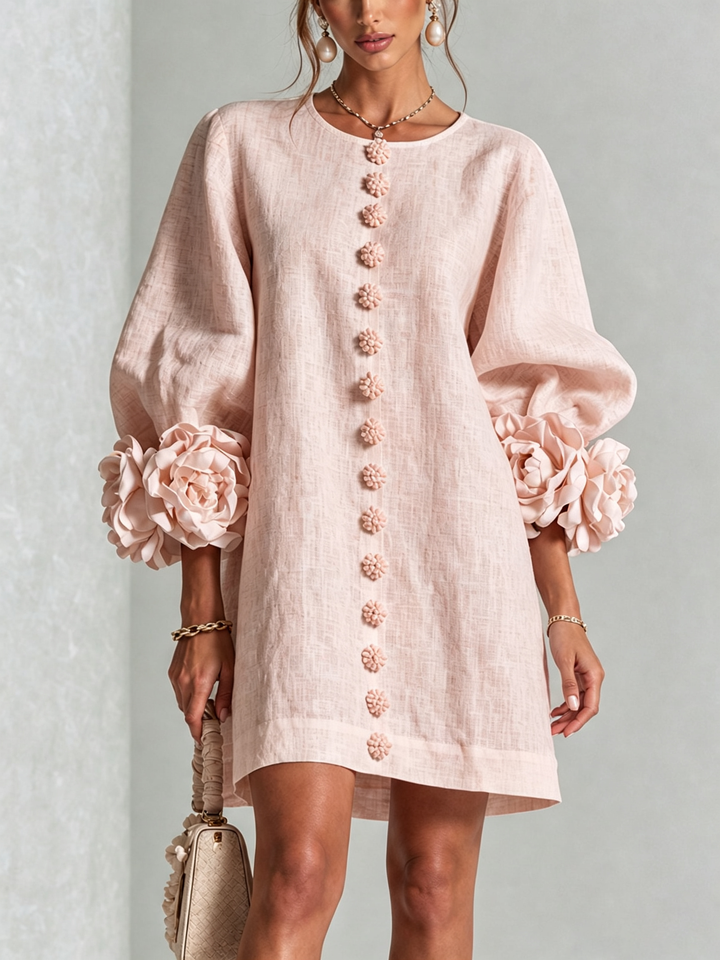 Florence | Robe Mini Boutonnée Florale