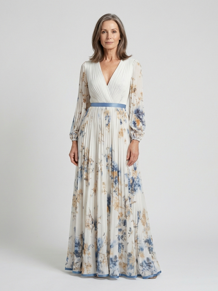 Sybil | Robe Maxi Plissée Fluide