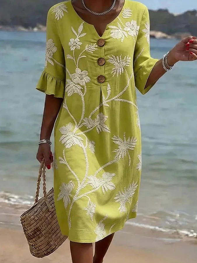 Robe décontractée pour femme avec imprimé floral
