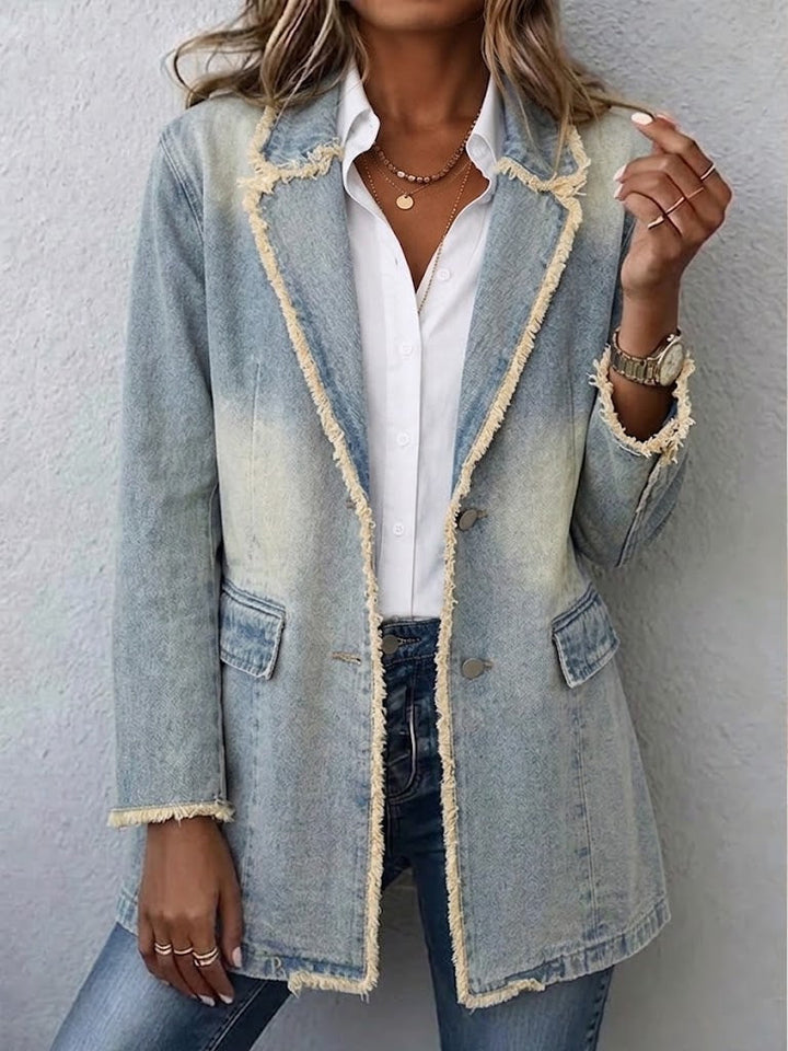 Dionne™ | Blazer surdimensionné de style vintage avec bords bruts