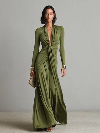 EVELYN™ - ROBE LONGUE EN SOIE GLAMOUR