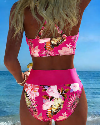 Marta™ | Bikini fleuri contrastant Roos
