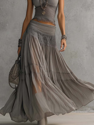 Rosalie | Ensemble Maxi Élégant en Dentelle Deux Pièces