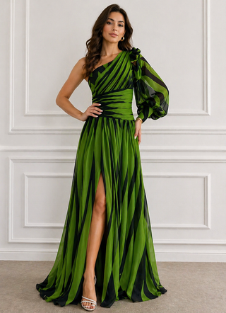 Amelie | Robe Maxi Fluide à Épaule Unique