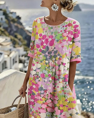 PETRA™ - ROBE MI-LONGUE D’ÉTÉ ÉLÉGANTE À IMPRIMÉ FLORAL