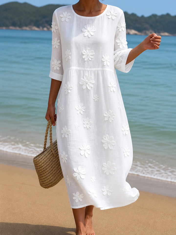 Robe décontractée pour femme avec imprimé floral