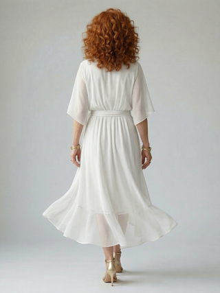 Mireille | Robe Midi Doucement Drapée