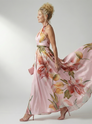 Robe longue légère à fleurs Amiel™
