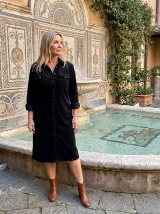 Darcy | Robe Midi à Poche Patch et Boutonnage Avant