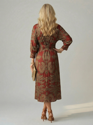 Maureen | Robe Midi à Devant Torsadé