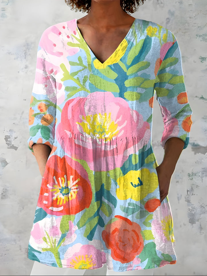Valerie | Blouse Longue à Col en V