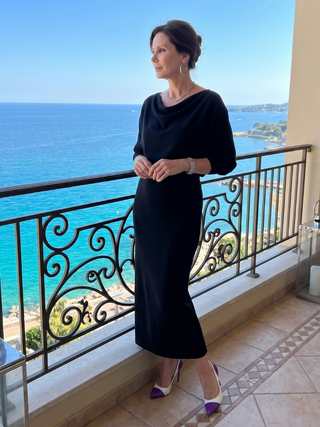 Bettany | Robe Midi à Col Drapé