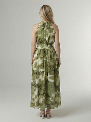 Robe mi-longue Sylin™ à col licou et fronces
