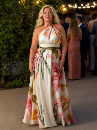 Robe longue légère à fleurs Amiel™