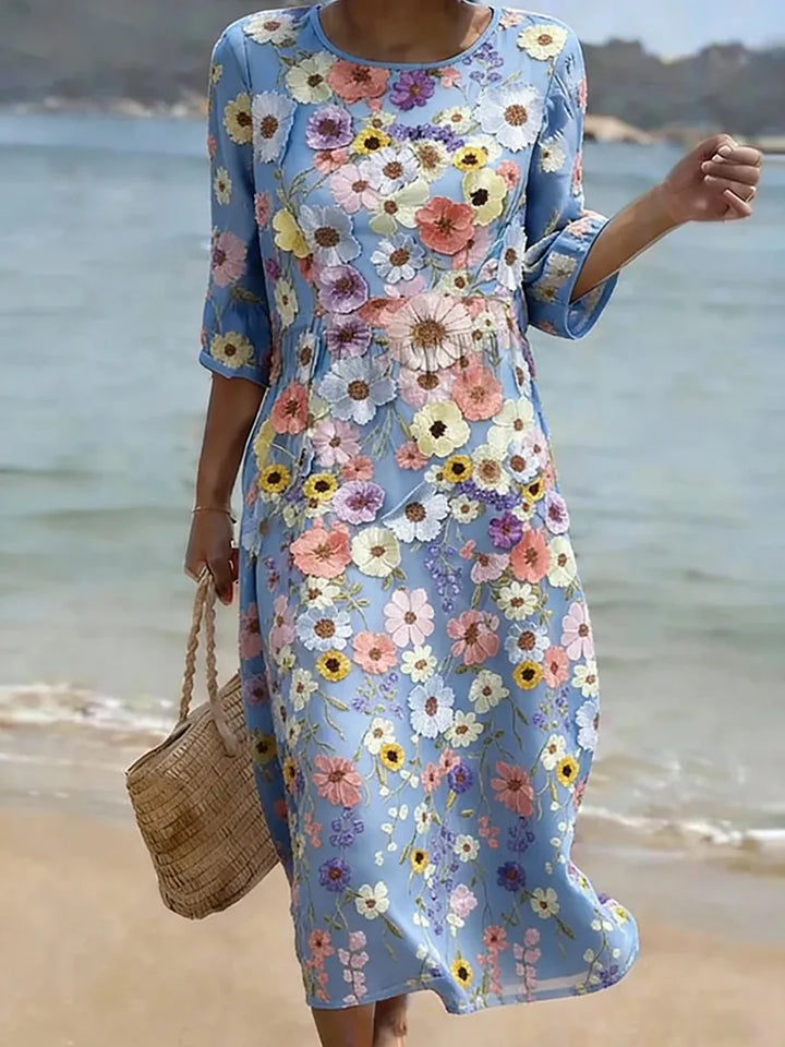 Robe décontractée pour femme avec imprimé floral