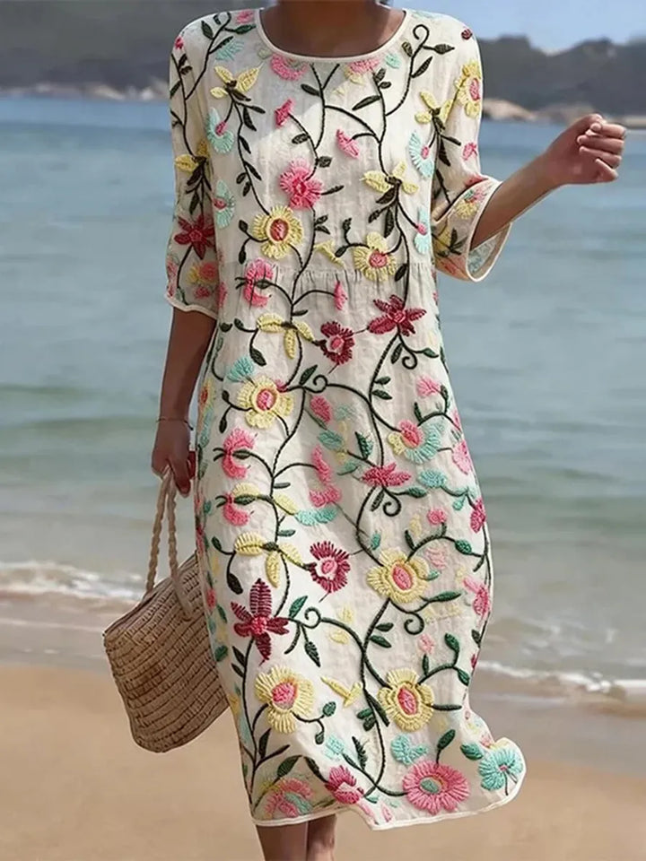 Robe décontractée pour femme avec imprimé floral