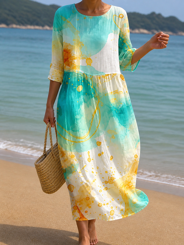 Robe décontractée pour femme avec imprimé floral
