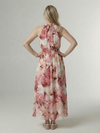 Faye | Robe Midi à Col Halter Froncée
