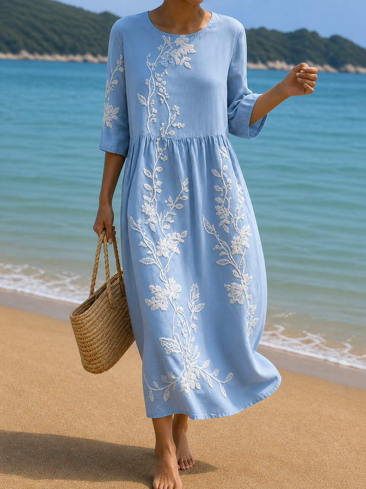Robe décontractée pour femme avec imprimé floral