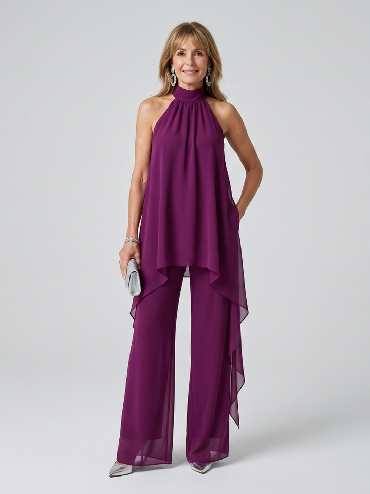 Bearim | Ensemble Tunique Asymétrique à Encolure Halter