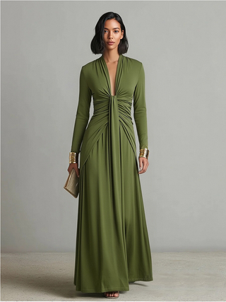 EVELYN™ - ROBE LONGUE EN SOIE GLAMOUR