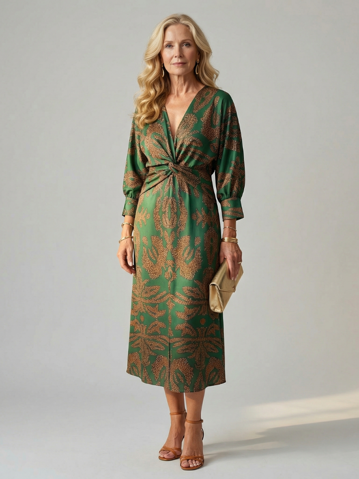 Maureen | Robe Midi à Devant Torsadé