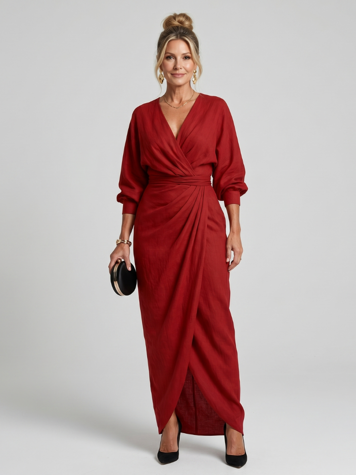 Cecilia | Robe Midi Drapée