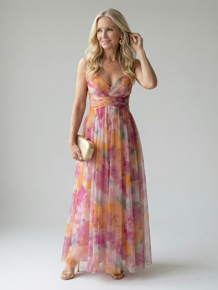 Lindsay | Robe Maxi à Enveloppe Fluide