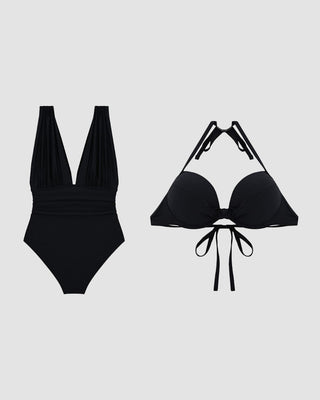 Francisca™ | Maillot une pièce gainant de luxe à décolleté en V plongeant