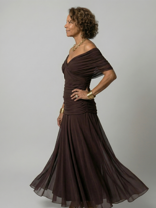 Calen | Robes Midi Fluides Off Shoulder