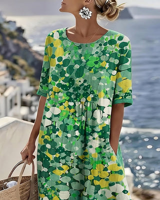 ELENA™ - ROBE MI-LONGUE D’ÉTÉ FLEURIE ÉLÉGANTE