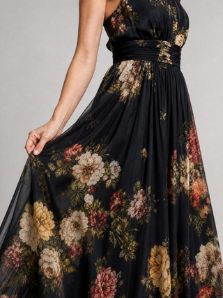 Sior™ Robe mi-longue fleurie à encolure licou