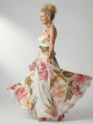 Robe longue légère à fleurs Amiel™