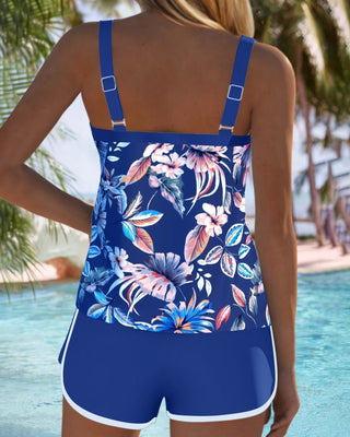 Imke™ | Tankini imprimé sans manches à encolure en U