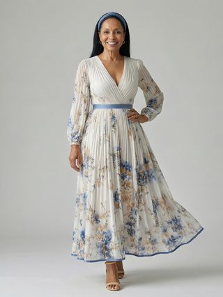 Rielle | Robe Midi Drapée Plissée