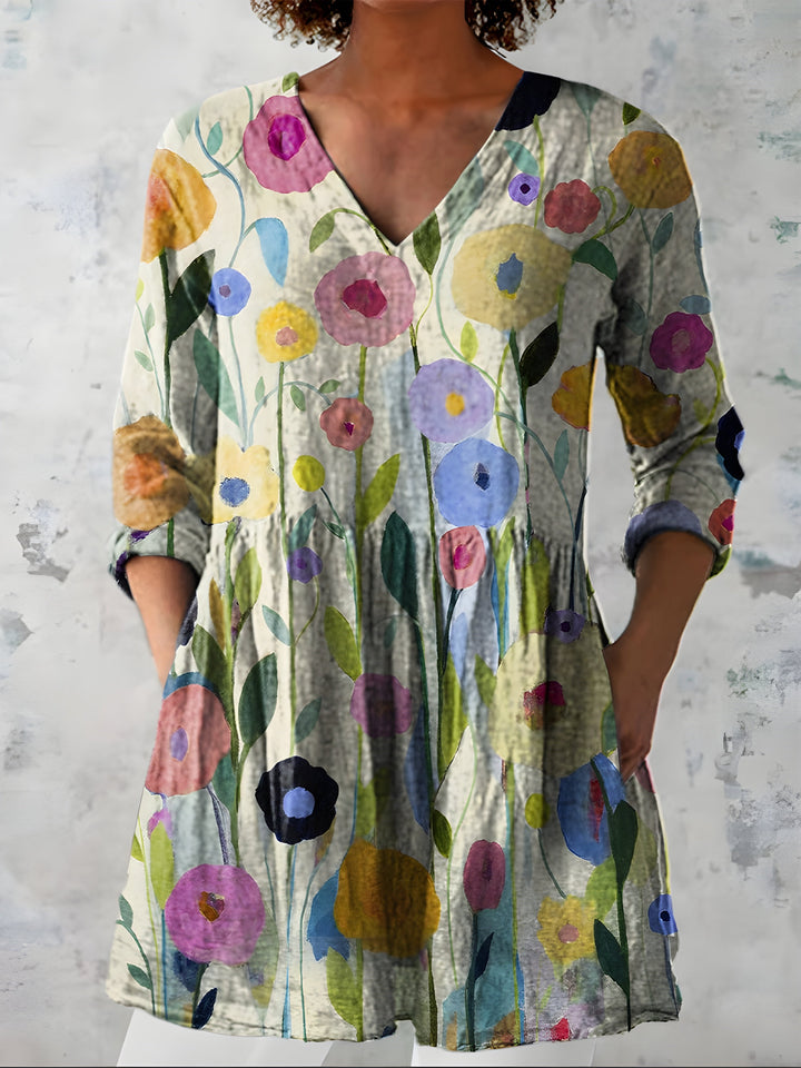 Nellie | Blouse Longue avec Décolleté en V