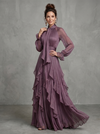 Gloria | Robe Maxi à Col Nœud