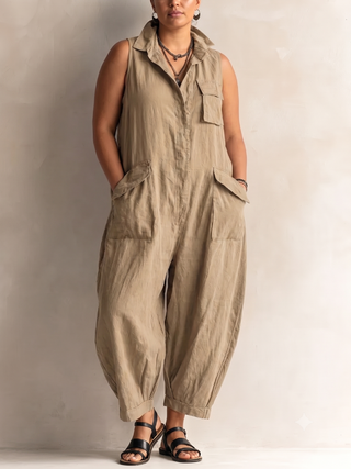 ALESSIA™ - COMBINAISON CARGO SANS MANCHES DÉCONTRACTÉE