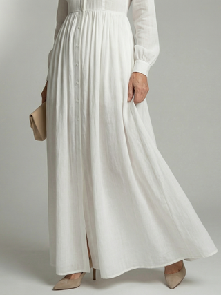 Amelia | Robe Maxi Élégante à Pliages